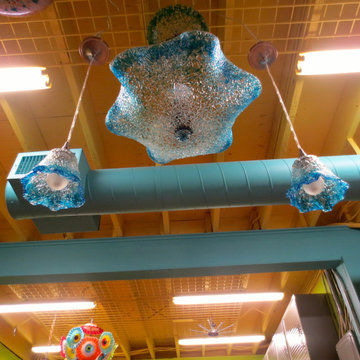 Blown Glass Lighting - Custom Commission New York City - Art Glass Lighting
