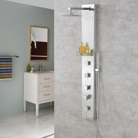 Luxier 55" 3-Jet Shower Panel System With Rainfall Shower Head Hand Shower