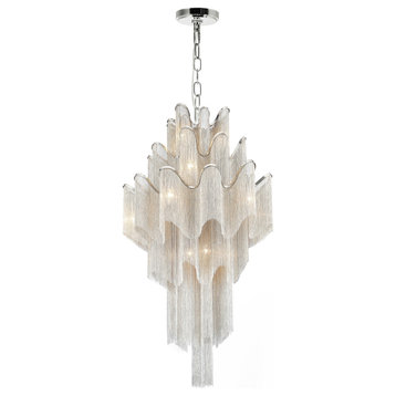 Daisy 17 Light Down Chandelier With Chrome Finish