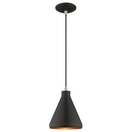 Livex Lighting Black 1-Light Mini Pendant