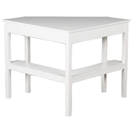 Peoria Corner Computer Desk, White