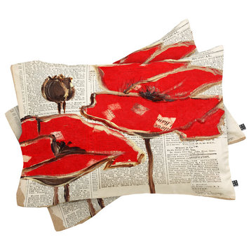 Deny Designs Irena Orlov Red Perfection Pillow Shams, Queen