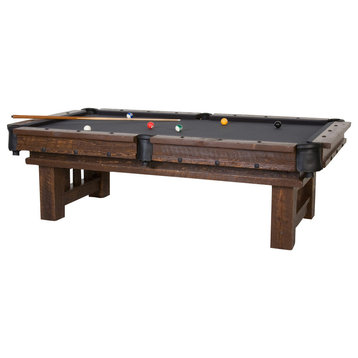 Rustic Barnwood Cheyenne Billiards Pool Table by Viking Log, 8'