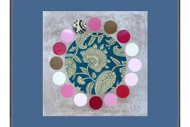 Modern Circle Art: Red/Pink