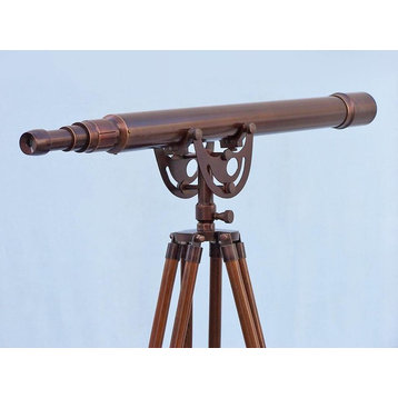 Floor Standing Bronzed Anchormaster Telescope 65'', Hand Telescope, Nautical