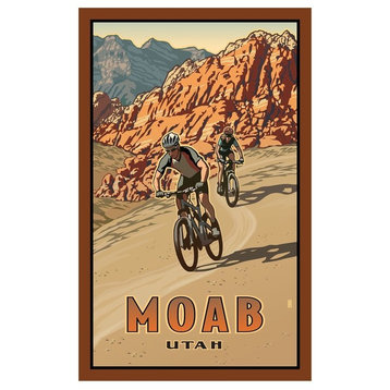 Paul Leighton Moab Utah Bikers Art Print, 12"x18"