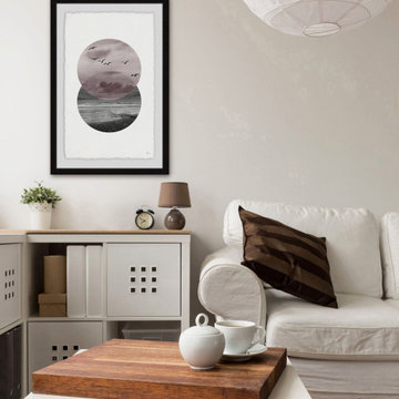 "Over the Sea" Framed Painting Print