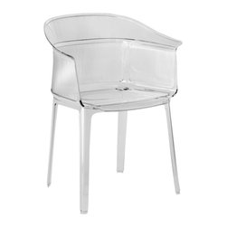 Kartell - Kartell Papyrus Chair, Transparent Crystal, Set of 2 - Dining Chairs