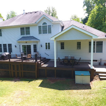 Roof structures over decks