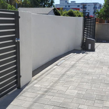 Automatic Driveway Sliding Gate with Pedestrian Gate - Liftmaster