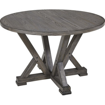 Fiji Complete Round Dining Table - Harbor Gray