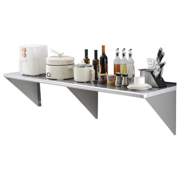 VEVOR 72"x18" Stainless Steel Wall Mounted Shelf Kitchen Restaurant Shelving