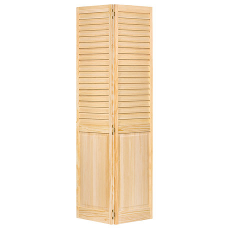 Plantation Bi-fold Closet Door, Louver-Panel, Clear, 1"x32"x80"