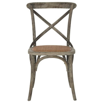 Safavieh FranklinxBack Chairs, Set of 2, Distressed Colonial Walnut