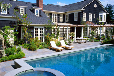 Inspiration for a large transitional pool remodel in Seattle