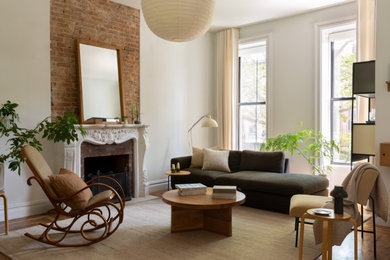 Example of a danish living room design in New York