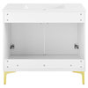 Voltaire 36" Single, Bathroom Vanity, White With Gold Hardware ...