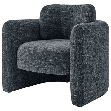 Deryll Fabric Accent Arm Chair, Grenada Charcoal