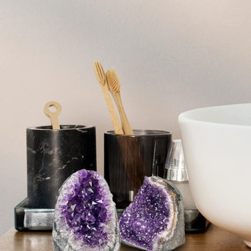 Serene Spaces Living Natural Amethyst Geode Crystal from Uruguay, Small