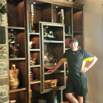 Oak Built-in Bookcases