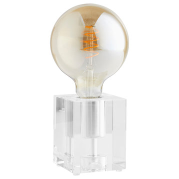 Translucense Inversion Lamp, Silver-Grey-Smoke, 3.5" L x 3.5" W x 4.25" H