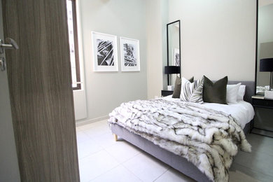 Inspiration for a contemporary bedroom remodel in Other
