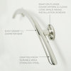 30" Crescent Curved Shower Grab Bar, Polished Stainless