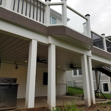 Timbertech White Accent Deck with Glass and Ceiling