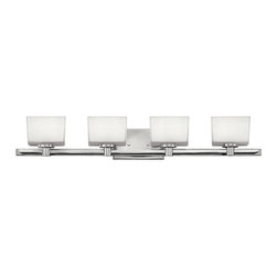 Hinkley - Hinkley Taylor Four Light Vanity, Chrome - Bathroom Vanity Lighting