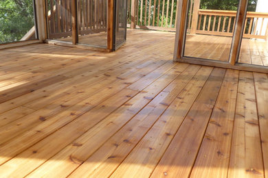 Clean and Restain of Deck.