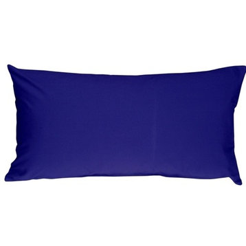 Pillow Decor - Caravan Cotton 9 x 18 Throw Pillows, Royal Blue
