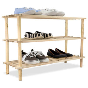 Sunbeam 12 Pair Shoe Rack Contemporary Shoe Storage By Home Basics