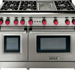 Wolf 48" Gas 6 Burner Range, Stainless Steel Natural Gas | GR486C - Gas Ranges And Electric Ranges