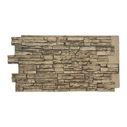 ALPINE FAUX DEEP STACKED STONE- 24"H x 48"W - Wall Panels