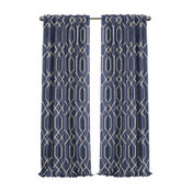 Devin Blackout Single Window Panel, Navy, 52"x84"