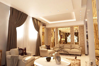 living room decoration 3D modeling