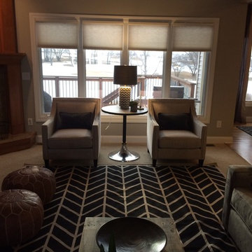 Transitional + Contemporary Living Room: A Gorgeous Mix of Black, White & Wood