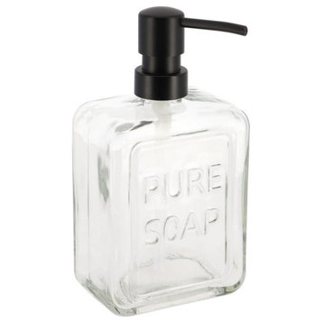 Glass Soap Dispenser, Pure Soap, 18 fl oz, Clear
