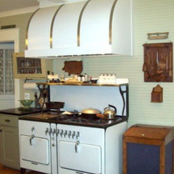 White and stainless wall range hood by Custom Range Hoods #29-010 - Range Hoods And Vents