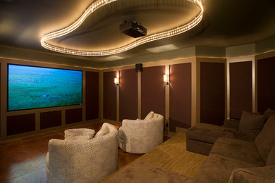 Contemporary home theatre in Minneapolis.