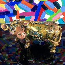 Tracey Keller Bronze Cow Sculptures - Sculptures