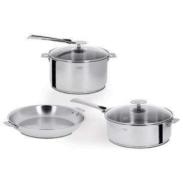 Cristel Casteline Removable Handle - 7 Pc. Stainless Steel Cookware Set