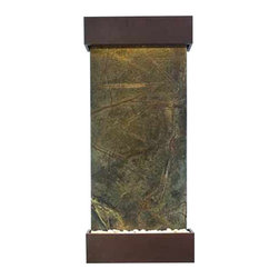 BluWorld - Bluworld Large Nojoqui Falls Classic Quarry Green Marble Fountain, Coppervein - Indoor Fountains
