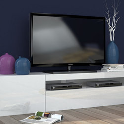 Modern Italian TV Stand DURI-61 White - $575 - Entertainment Centers And Tv Stands