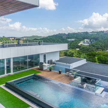 West Lake Hills Infinity Edge Pool & Decks (Ipe, Cable Railing)