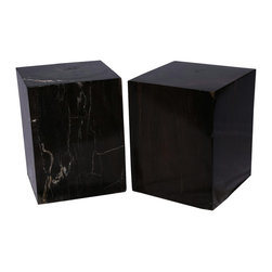 SQUARE PETRIFIED STOOL - Side Tables And End Tables