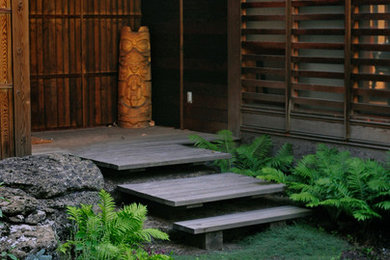 Inspiration for a rustic front door remodel in Other