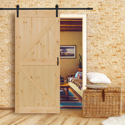 Barn Door K-Rail - Unfinished Pine - Products