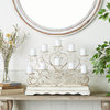 French Country White Metal Candelabra 560379