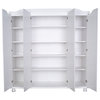 100% Solid Wood Large Shelf for Kyle Wardrobes Only, White
